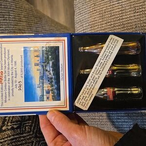 Limited Edition Collector’s Item:  1996 Olympic Coke Miniature bottles